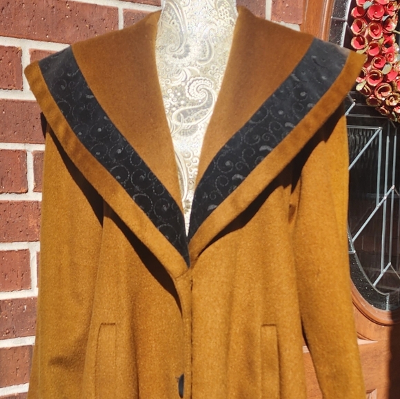 Vintage David Benjamin designer collection brown and black wool swing jacket - Picture 12 of 14
